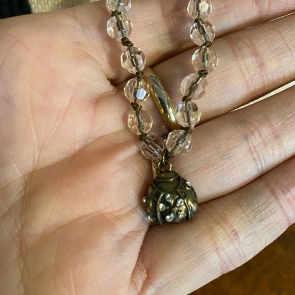 American Eagle Outfitters Gold and Red Beaded Necklace - Picture 2 of 8